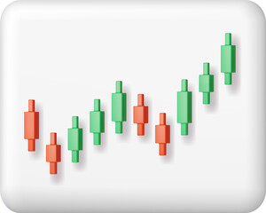 3D Growth Stock Diagram