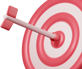 3D Target with Arrow in Center Icon