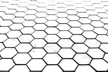 black and white hexagon silhouette texture background