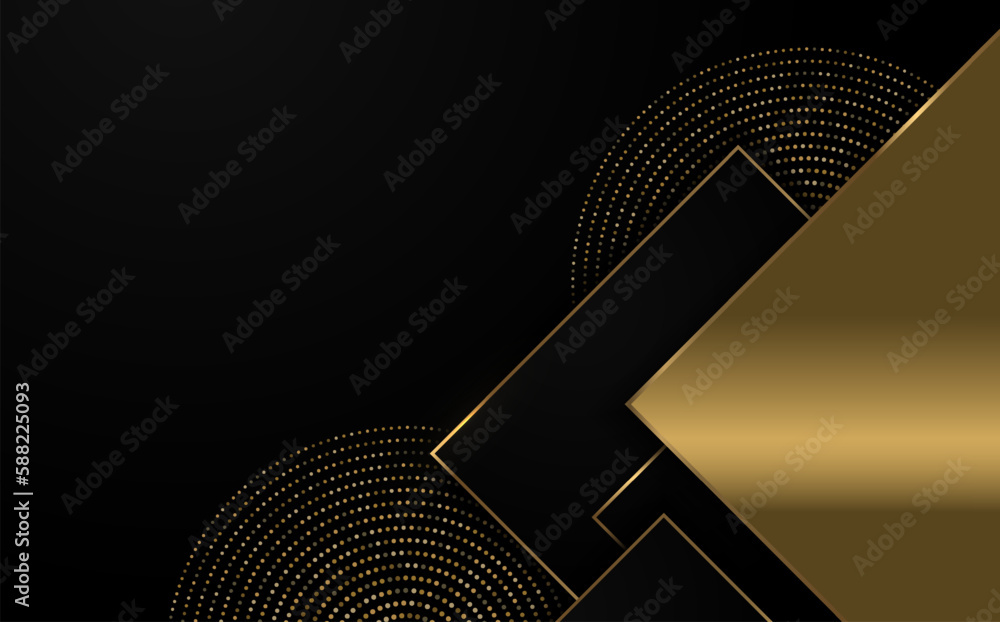 Poster abstract golden template design decorative artwork with geometric simple design decoration. overlapp