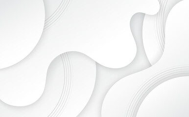Abstract white artwork with black line pattern design template. Overlapping gradient style with none color background.