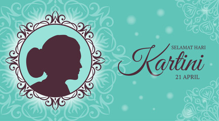 happy kartini day greeting banner, vector design