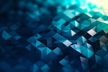 Abstract blue background, small cubes floor