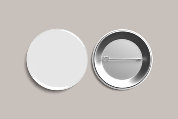 Pin badge blank mockup