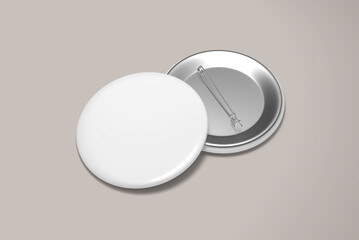 Pin badge blank mockup