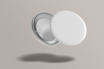 Pin badge blank mockup