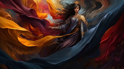 Obraz premium Warrior Princess - Generative AI