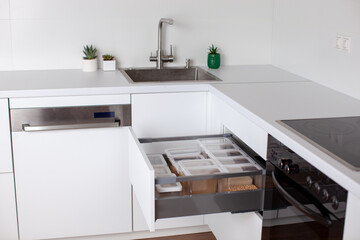 Pantry in the kitchen. Organization system. An organized pantry will help to keep clutter off of...