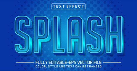 Splash text editable style effect