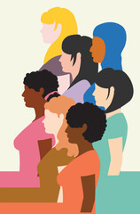 Women multiracial concept