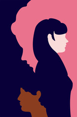 Women multiracial concept