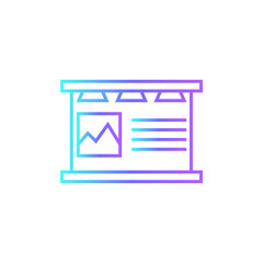 Advertisement Teamwork and Management icon with blue duotone style. marketing, social, strategy, promotion, campaign, market, announcement. Vector illustration