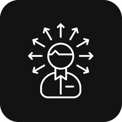 Ability Teamwork and Management icon with black filled line style. human, skill, experience, training, improvement, expert, capability. Vector illustration