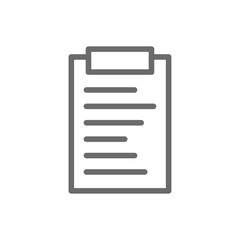 List Teamwork and Management icon with black outline style. document, checklist, report, form, note, paper, notebook. Vector illustration