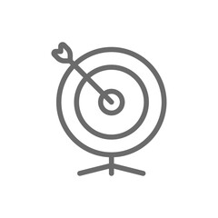 Target Teamwork and Management icon with black outline style. success, goal, strategy, concept, idea, solution, dartboard. Vector illustration