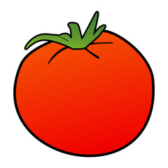 Tomato icon. Flat style design Vector illustration of a tomato on a white background.