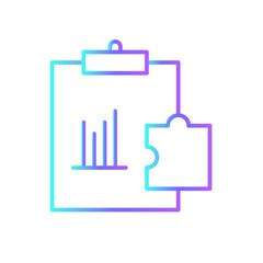 Fototapeta premium Strategy Teamwork and Management icon with blue duotone style. idea, success, target, concept, solution, goal, plan. Vector illustration