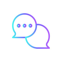 Communication Teamwork and Management icon with blue duotone style. technology, chat, people, social, conversation, network, collaboration. Vector illustration