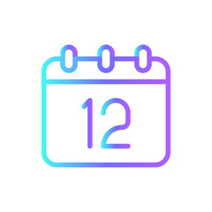 Calendar Teamwork and Management icon with blue duotone style. time, date, month, reminder, plan, day, event. Vector illustration