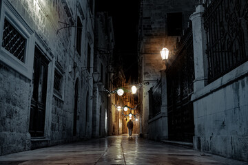 Night street old town.
