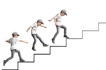 growth business concept. young businessman climbing the career ladder