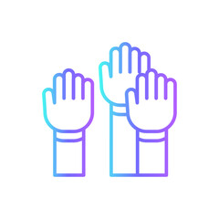 Participation Business people icon with blue duotone style. team, meeting, collaboration, cooperation, organization, partnership, interaction. Vector illustration