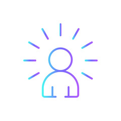 Opportunities Business people icon with blue duotone style. concept, strategy, solution, challenge, goal, target, idea. Vector illustration