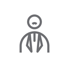 Business man Business people icon with black outline style. person, human, manager, avatar, worker, profile, male. Vector illustration