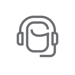 Support Business people icon with black outline style. center, online, communication, information, assistant, telemarketing, info. Vector illustration