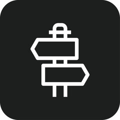 Decision Business people icon with black filled line style. solution, strategy, choice, concept, arrow, direction, opportunity. Vector illustration