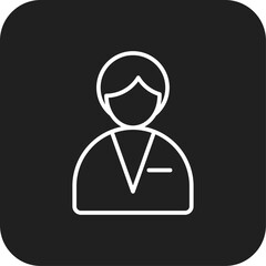 Business man Business people icon with black filled line style. person, human, manager, avatar, worker, profile, male. Vector illustration