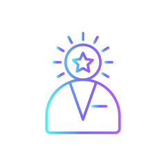 Excellence Business people icon with blue duotone style. success, quality, best, achievement, award, premium, win. Vector illustration
