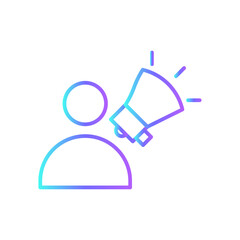 Marketing division Business people icon with blue duotone style. data, report, commerce, market, progress, information, purchasing. Vector illustration