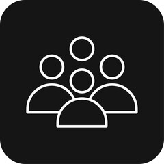 People Teamwork and Management icon with blue duotone style. team, group, person, social, human, user, avatar. Vector illustration