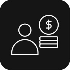 Accounting division Business people icon with black filled line style. calculator, mathematics, calculation, addition, mathematical, financial, economy. Vector illustration