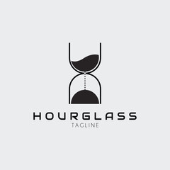 hourglass logo vector illustration design for use brand company business