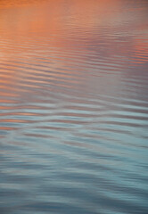 Ripples on the sea surface on a summer night