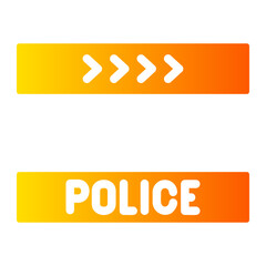 police line gradient icon