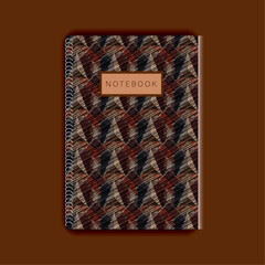 modern new trendy notebook cover design, black and brown notebook diary cover design, spiral notebook cover design	
