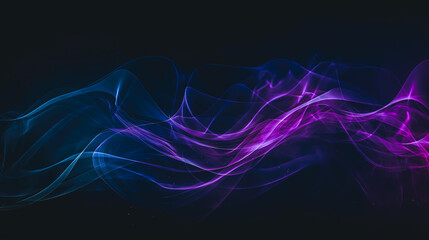 Fototapeta premium Abstract dark background with purple lines, generative AI.