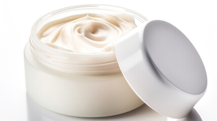 moisturizing cream lotion on isolated white background made by . Generative ai