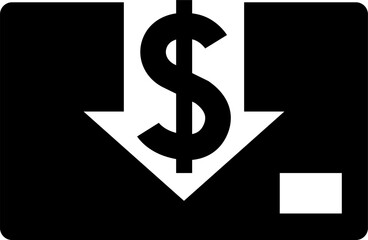 Obraz premium Cost reduction. Cost increase icon. Price reduced, discount icon. Financial vector illustration.