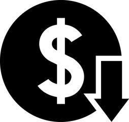 Cost reduction. Cost increase icon. Price reduced, discount icon. Financial vector illustration.