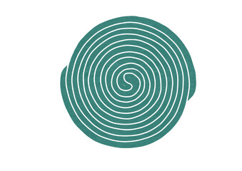 2個セットの蚊取り線香の正面向きイラスト（版画風）