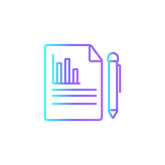Report Marketing icon with blue duotone style. building. Vector illustration