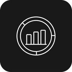 Analysis Marketing icon with black filled line style. data, analytics, chart, graph, growth, research, diagram. Vector illustration