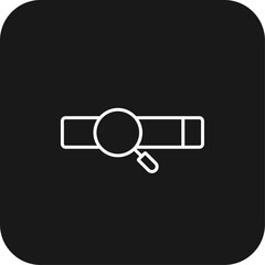 Search Engine Marketing icon with black filled line style. internet, interface, bar, engine, browser, website, network. Vector illustration