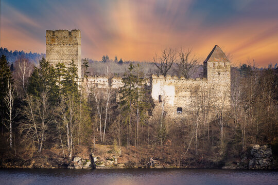 Ruins of Lichtenfels Castle. Lower Austria.