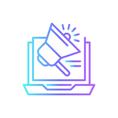 Digital Marketing Marketing icon with blue duotone style. media, social, strategy, seo, online, technology, internet. Vector illustration