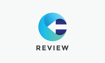 Circle arrow logo vector minimalist design round up concept